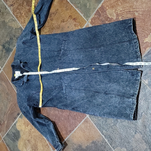 Vintage Blue Zone Denim Trench Coat Jacket - Picture 9 of 12